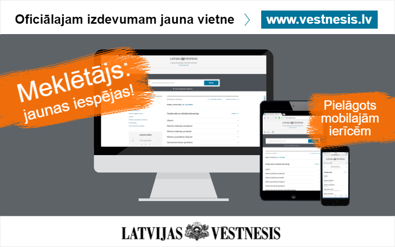 "Latvijas Vēstnesis" − jaunā vietnē vestnesis.lv