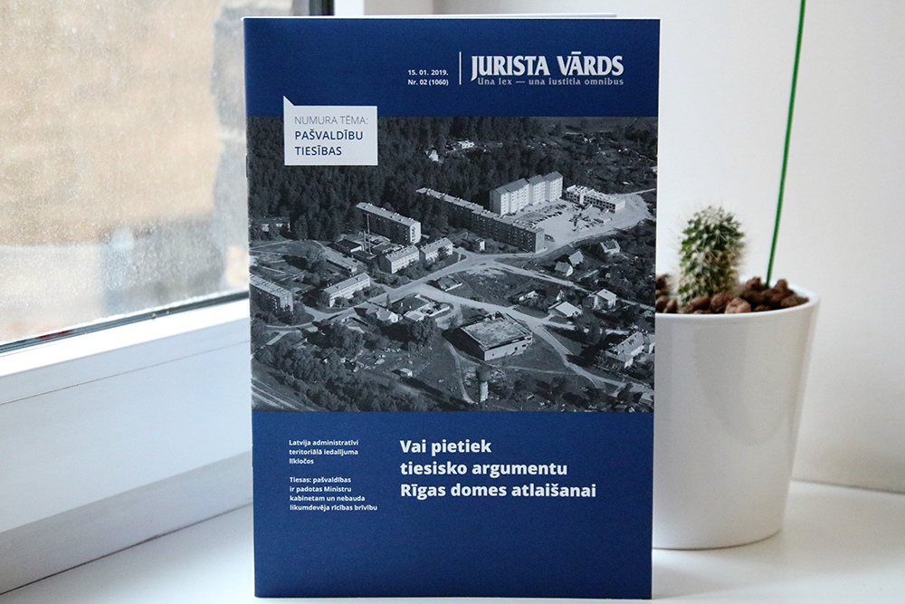 Iznācis pašvaldību tiesībām veltīts ”Jurista Vārds”
