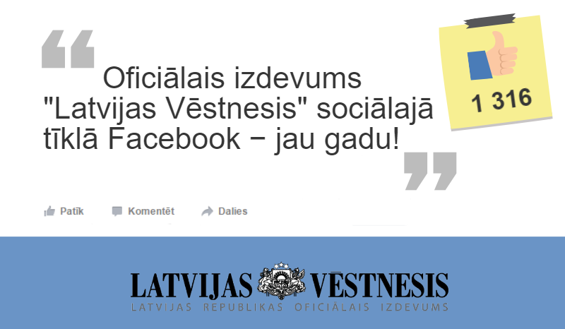 Lieto Facebook? Seko “Latvijas Vēstnesim”