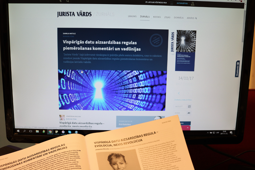 Jaunās datu regulas piemērošanas komentāri un vadlīnijas “Jurista Vārdā”