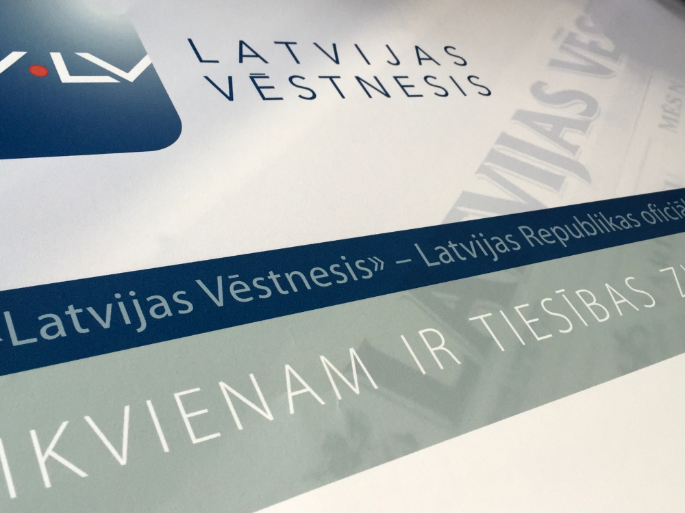Atliek oficiālā izdevēja "Latvijas Vēstnesis" pārveidošanu par valsts aģentūru