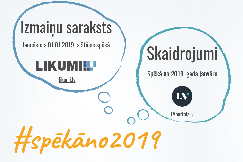1. janvārī stājas spēkā 139 tiesību akti