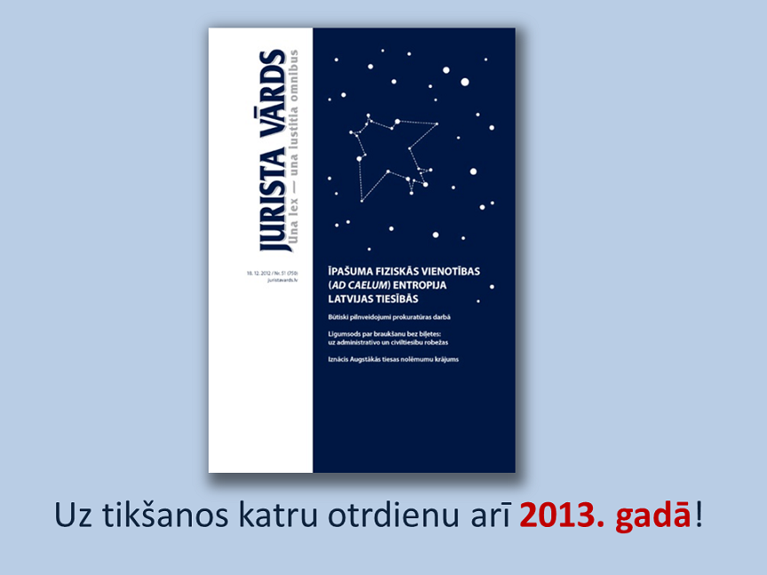 Gada izskaņā īpašs "Jurista Vārda" numurs!