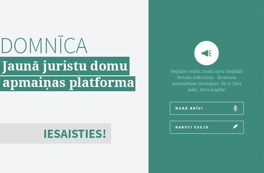 Portālā juristavards.lv jaunievedums: DOMNĪCA jeb juristu forums