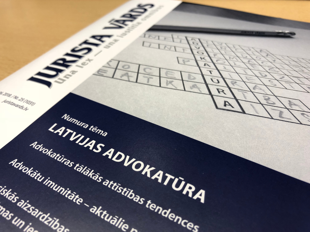 Latvijas advokatūra − JURISTA VĀRDA numura tēma