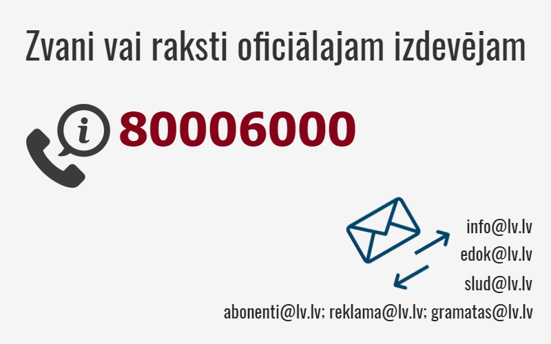 Kā sazināties ar oficiālo izdevēju