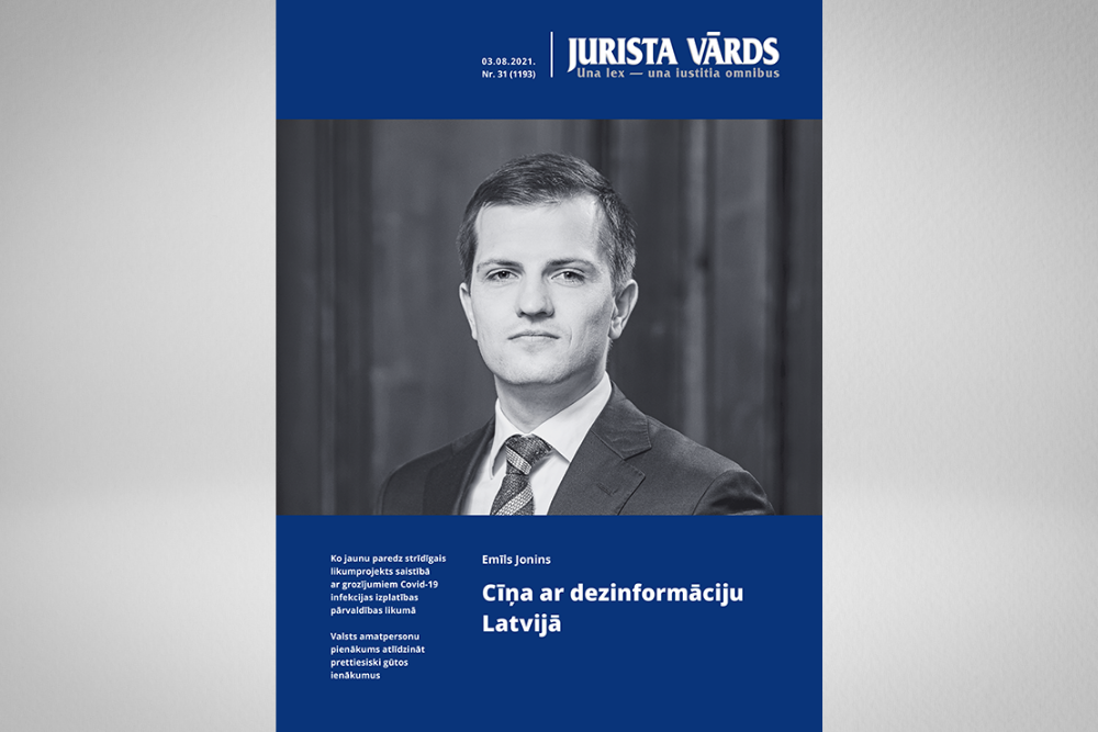 Žurnāls "Jurista Vārds" abonentiem tiks piegādāts trešdien
