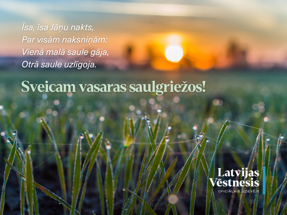 "Latvijas Vēstnesis" sveic Jāņos!