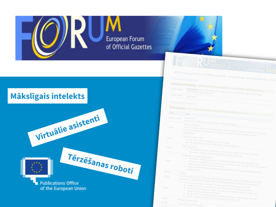 "Latvijas Vēstneša" dalība Eiropas Oficiālo izdevēju forumā