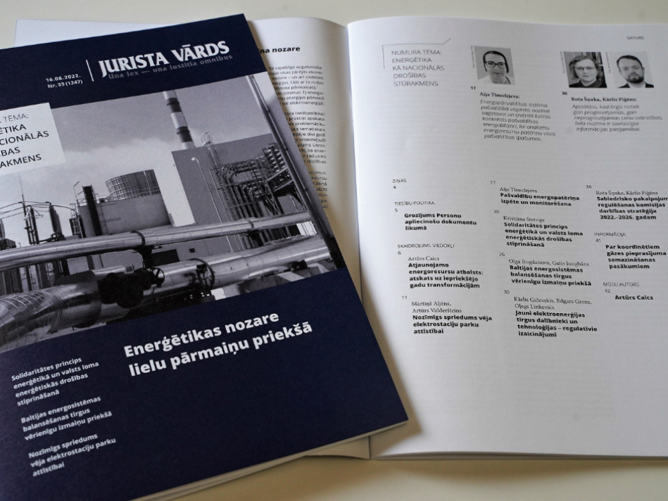Kā tiesiski risināt enerģētikas nozares problēmas: jauns "Jurista Vārda" tematiskais laidiens