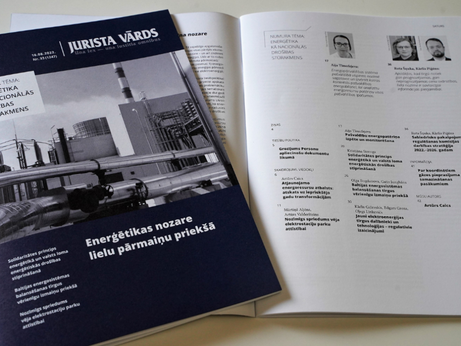 Kā tiesiski risināt enerģētikas nozares problēmas: jauns "Jurista Vārda" tematiskais laidiens 