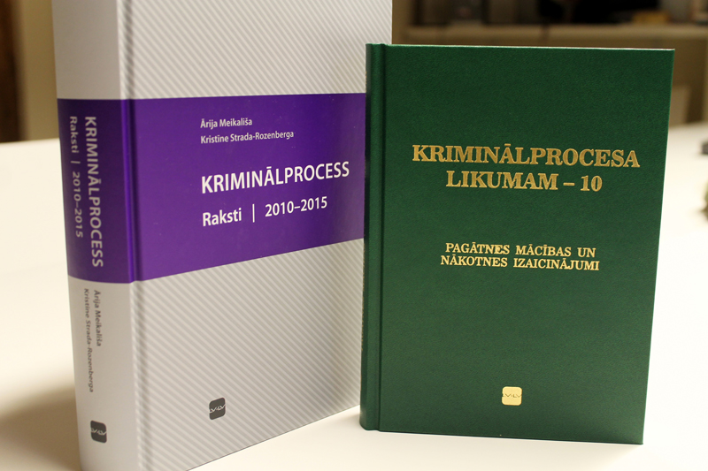 Kriminālprocesa likumam - 10. Klajā nāk divas nozīmīgas grāmatas