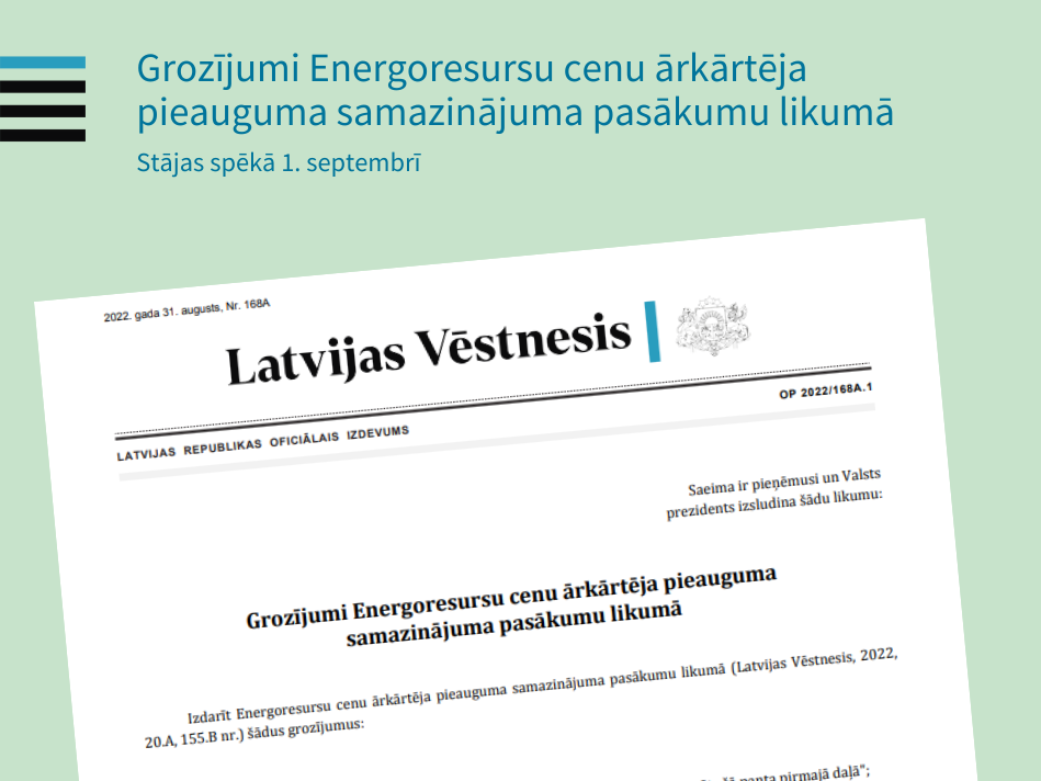 "Latvijas Vēstnesī" izsludināti trīs likumi un trīs Ministru kabineta noteikumi